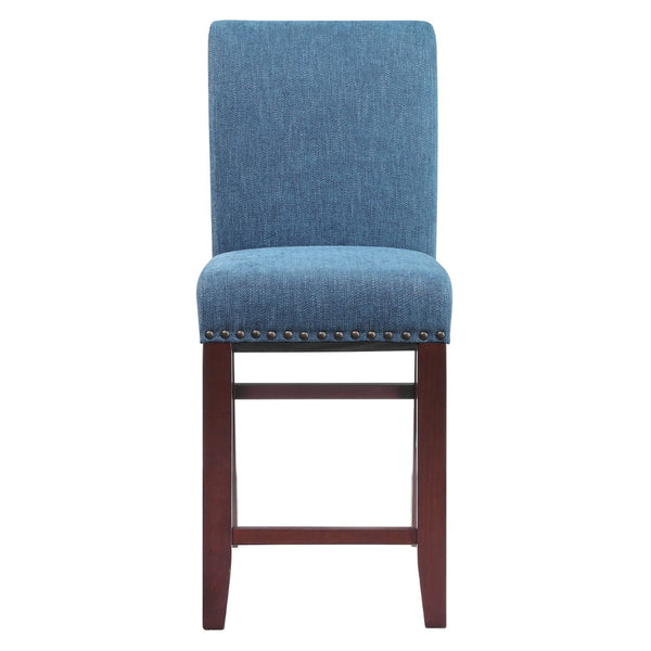 OSP Home Furnishings 24" Parsons Barstool Navy