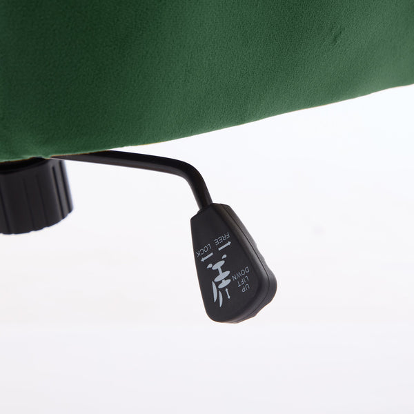 English Elm TY Velvet Ergonomic Office Chair in Green with Memory Foam Cushion, Lumbar Support & Swivel Comfort W2311P220186