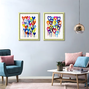 English Elm Set Of 2 Vibrant Heart Graffiti Wall Art Prints – Modern Framed Decor For Kids & Living Spaces 18X24 T3976P383168-GIGA
