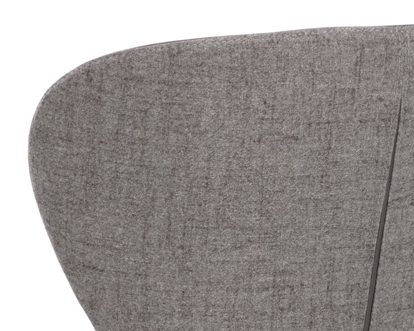 Sunpan Arabella Modern Dining Chair with Clamshell Tufting, Black Steel Legs, Stylish Comfort and Durability Bravo Cognac / November Grey