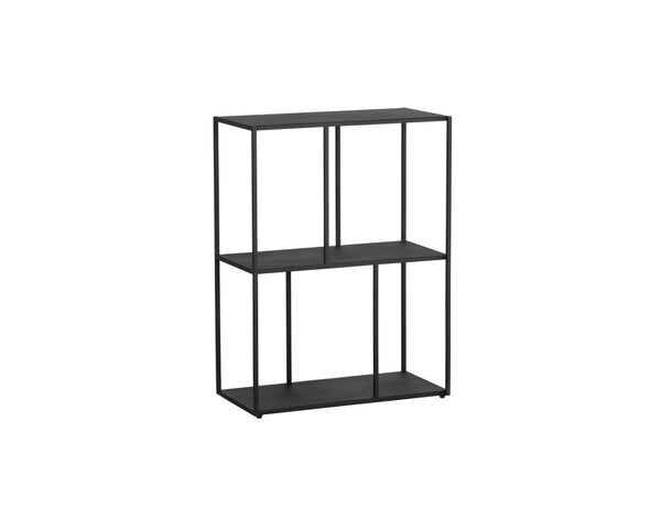 Sunpan Eiffel Low Bookcase - Stylish Iron Design with Anti-Tipping Kit for Modern Living and Office Spaces Small - 23.75W x 12D x 31H
