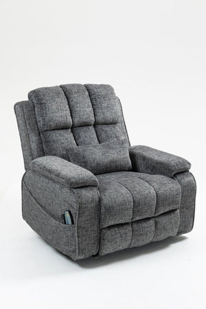 English Elm Oversized Power Lift Recliner Chair with Massage Heating and Usb Charging for Living Room Grey W547S00071
