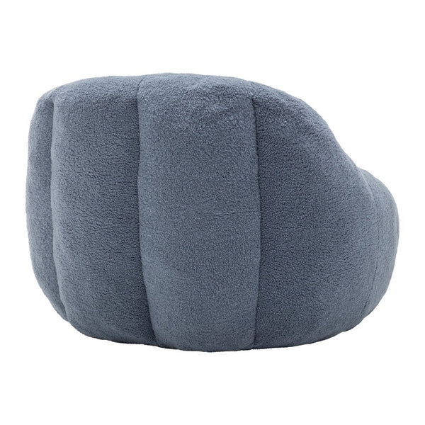 English Elm Bean Bag Chair Oversized Faux Fur Memory Foam Lounge Seat for Dorm or Living Room Light Blue W2200P302144