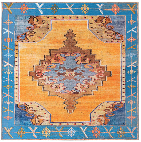 Unique Loom Timeless Thomas Machine Made Medallion Rug Orange, Brown/Ivory/Red/Beige/Black 7' 6" x 7' 7"