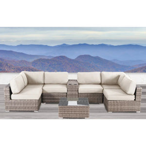 English Elm Fully Assembled Outdoor Wicker 4-Person Seating Group: Comfortable, Durable & Ready For Relaxation! B120S00161