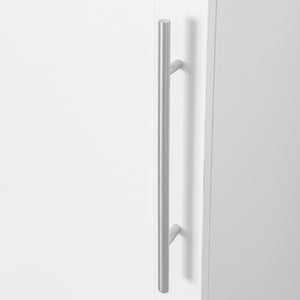 English Elm Kitchen Pantry Hutch Organizer for Clutter-Free Kitchens with Spacious Cabinets, Drawer & Counter Space White W331P309438