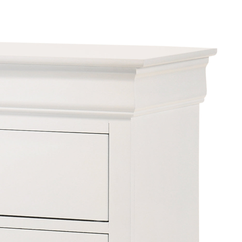English Elm Louisphillipe G02190-D White Traditional Dresser With Curved Moldings & Durable Storage Solutions B078107859