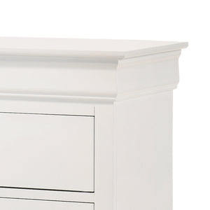 English Elm Louisphillipe G02190-D White Traditional Dresser With Curved Moldings & Durable Storage Solutions B078107859