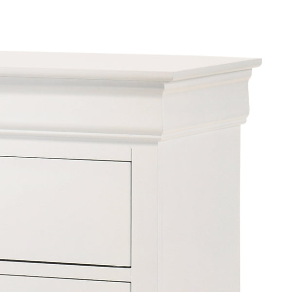 English Elm Louisphillipe G02190-D White Traditional Dresser With Curved Moldings & Durable Storage Solutions B078107859