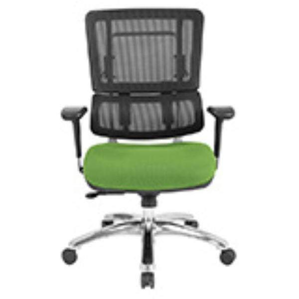 OSP Home Furnishings Vertical Mesh Back Ergonomic Manager Office Chair with Lumbar Support and Adjustable Arms Green 99662C-6