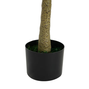 English Elm Christopher Knight Home® - 76" Artificial Enkianthus Tree with Lifelike Green Leaves, Pre-Potted Black Plastic, No Assembly (76" H) N772P286779G