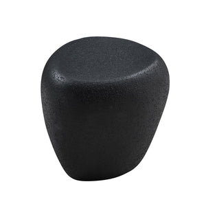 English Elm 19.29 Inch Fiberglass Stacked Stone Side Table Sculpted Organic Form for Living Room Black W2582P427033