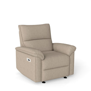 English Elm Power Lift Recliner Velvet Chair with Extended Footrest and Cup Holders for Elderly W1028S00062
