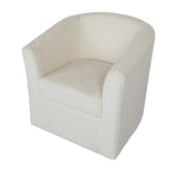 Christopher Knight Home® - Noble House - - Teddy Velvet Swivel Chair, White, No Installation Required