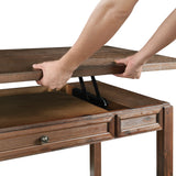 OSP Home Furnishings Baton Rouge Lift Desk Brushed Walnut