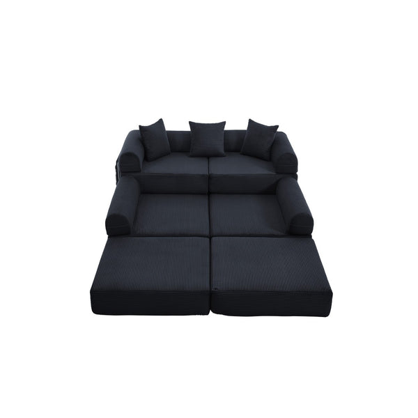 English Elm United We Win Convertible Folding Sofa Bed - Plush Corduroy, Memory Foam Comfort For Any Room! W1568S00248-GIGA