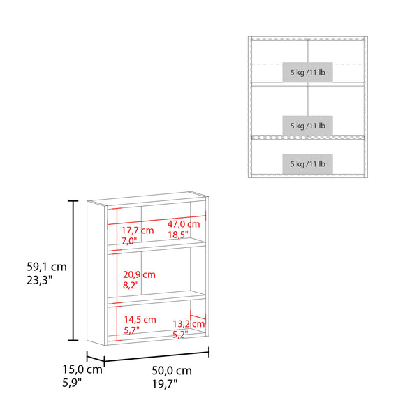 English Elm Lodge White Medicine Cabinet with Mirrored Doors, Open Shelves, Adjustable Storage for Small Baths B128P263726