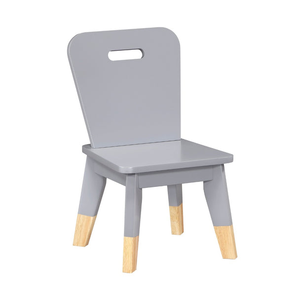 English Elm Gray Two-tone Solid Wood Kids Activity Table Set Four Chairs Playroom Furniture Gray B011P463885