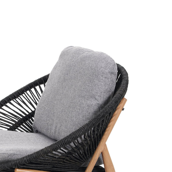 English Elm Christopher Knight Home® - Cyril Outdoor Papasan Lounge Chair Set Of 2 - Dark Grey Wicker & Soft Cushions For Ultimate Comfort N775P290578G-S2