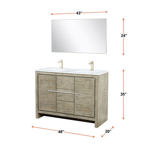 English Elm Rustic Acacia Double Bath Vanity With Cultured Marble Top, Brushed Nickel Faucet & Elegant Mirror Set B2731S01710-GIGA
