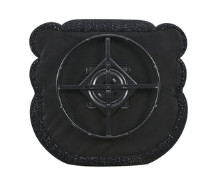 English Elm Black Accent Chair Armless Modern Angled Silhouette with Tapered Wood Legs and Foam Comfort Black 38 L x 37 W x 29 H B2741P401982