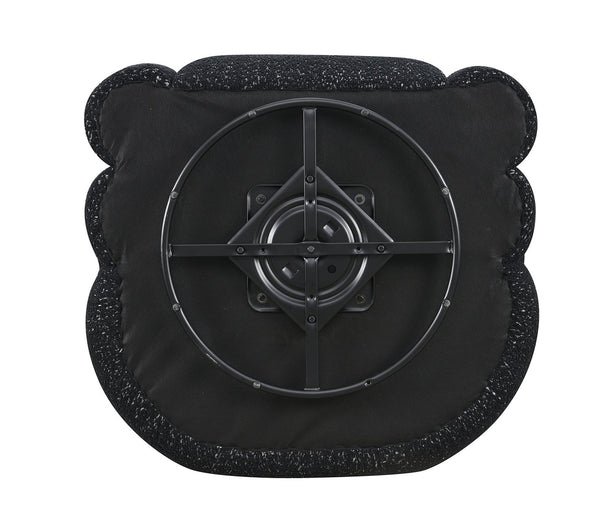 English Elm Black Accent Chair Armless Modern Angled Silhouette with Tapered Wood Legs and Foam Comfort Black 38 L x 37 W x 29 H B2741P401982