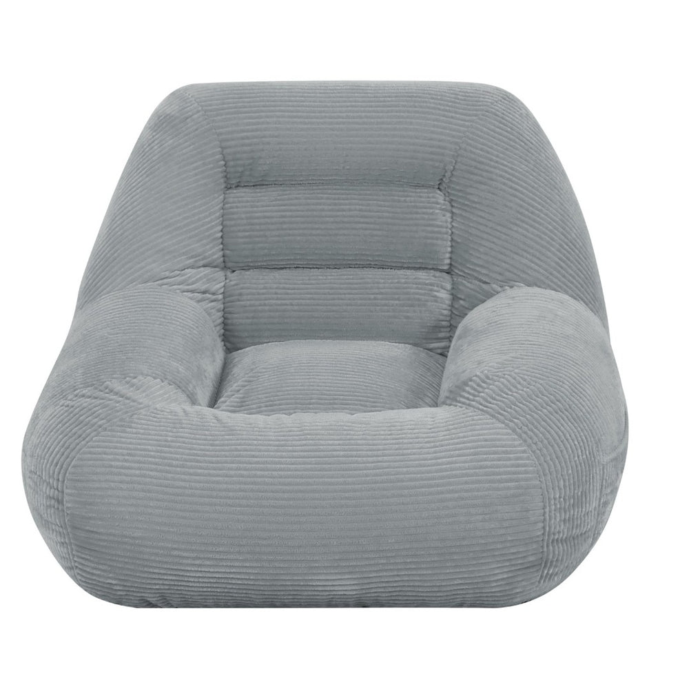 English Elm Corduroy Plush Faux Fur Bean Bag Mini Couch for Bedroom Dorm or Living Room W3975P444659