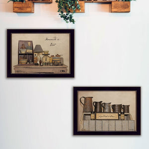 English Elm "homemade is Best" Susie Boyer 2 Panel Framed Wall Art for Farmhouse Kitchen Decor B06788304