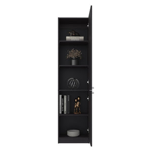 English Elm Home Vertical Freestanding Bookcase with Open Shelving and Enclosed Lower Cabinet B200P465722