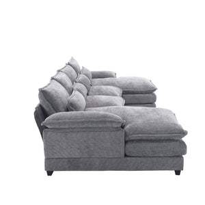 English Elm United We Win Oversized U-Shaped Chenille Sofa - Modern Four-Seater For Comfort & Style In Any Space W1568S00133-GIGA