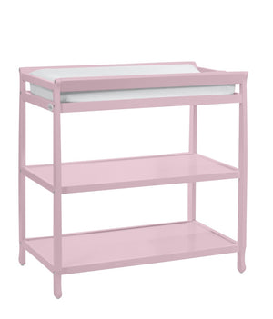 English Elm Riley Sleigh Style Nursery Changing Table with Safety Rail and Open Storage Shelf B022P204822