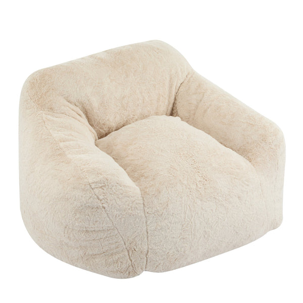 English Elm Christopher Knight Home® - Auch Indoor Armchair Style Bean Bag Beige - Plush Faux-Fur Comfort, Shredded Foam Support, Space-Smart Design N775P265515B