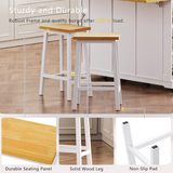 English Elm K&K 53Inch Large Kitchen Island With 2 Bar Stools, Power Outlet,Door Internal Storage Rack, Kitchen Storage Cart On 5 Wheels With Drop Leaf, 5 Open Side Racks, 3 Drawers, For Kitchen,Dining Room,White