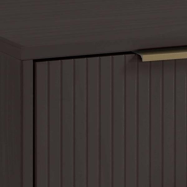 English Elm Granville 55" Dresser In Charcoal Gray - Chic 6-Drawer Storage With Ribbed Fronts & Gold Handles B365S00090