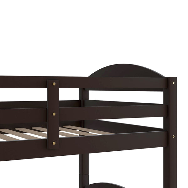 English Elm Twin L-shaped Mission Bunk with Trundle Sleeps Five Solid Pine Kids Room Bed LT000024AAP-1