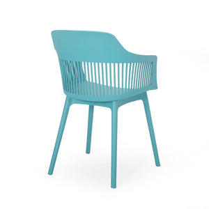 English Elm Christopher Knight Home® - DAHLIA Weather-Resistant Outdoor Chair with Durable Polypropylene Frame, Modern Minimalist Design Teal 26.7 L x 23.7 W x 22.2 H 68374.00T