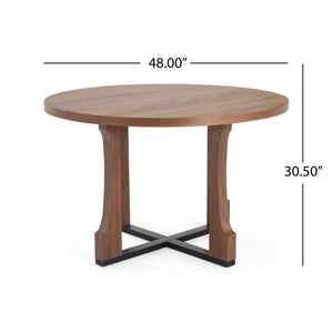 English Elm Christopher Knight Home® - 48" Round Dining Table - Farmhouse Charm With Durable Wood, Seats 4, Perfect For Small Spaces! N771P240936T