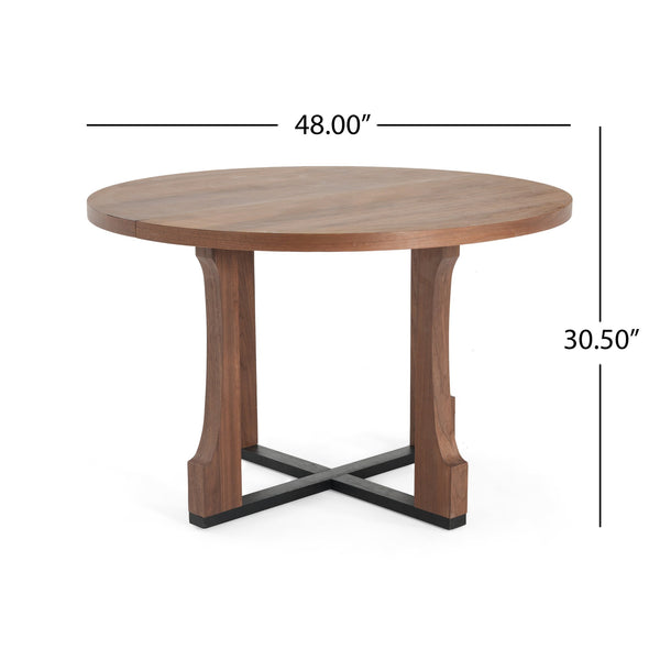 English Elm Christopher Knight Home® - 48" Round Dining Table - Farmhouse Charm With Durable Wood, Seats 4, Perfect For Small Spaces! N771P240936T
