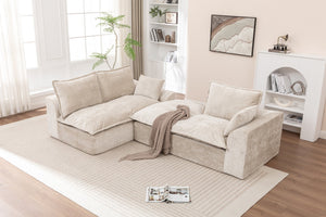 English Elm 103" Cloud Sectional Couch - Reversible L-Shaped Modular Sofa For Stylish Living Room Comfort W1170S00040