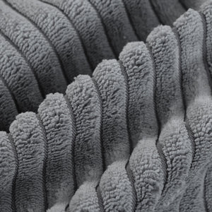 English Elm U_Style Modular Sectional Sofa with Ottoman — Spacious 5-6 Seater L-Shaped Corner Sofa, Plywood Frame, Durable Polyester Upholstery Gray WY000421AAE