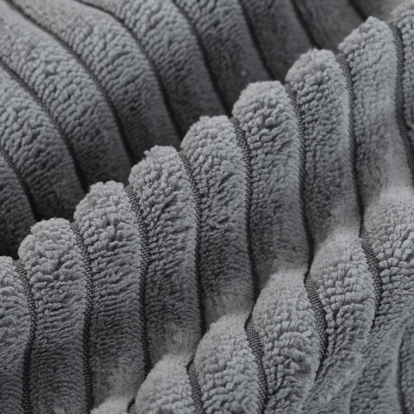 English Elm U_Style Modular Sectional Sofa with Ottoman — Spacious 5-6 Seater L-Shaped Corner Sofa, Plywood Frame, Durable Polyester Upholstery Gray WY000421AAE