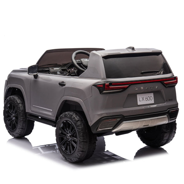 English Elm Licensed Lexus Lx600 24v Two Seater Kids Ride on Suv with Remote and Suspension Gray W1578P339058