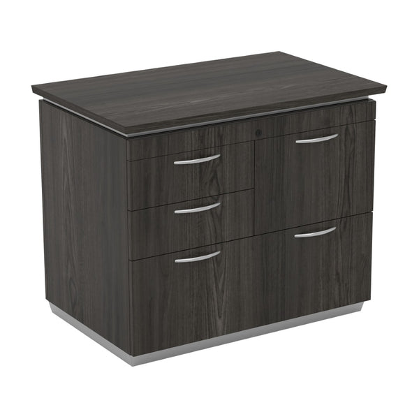 OSP Home Furnishings Tuxedo Multifile Cabinet Compact Office Storage with Smooth Glide Drawers and Secure Lock TUXSGW-69