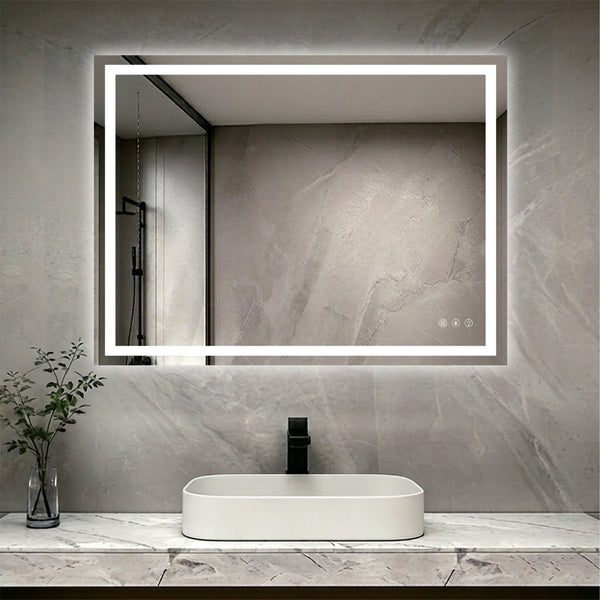 English Elm 48" X 36" Led Vanity Mirror Dimmable Anti-fog Front Back Lit Bathroom Wall W1920P493141