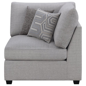 English Elm Austin Grey Cushion Back Corner Chair With Pillows - Stylish, Durable Accent For Modern Living Spaces B062P357794