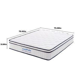 English Elm 10 Inch King Hybrid Mattress Memory Foam Pocket Springs Cooling Cover Certipur W2699P399181