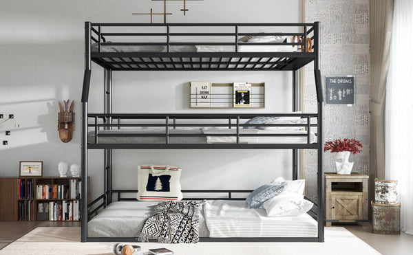 English Elm Twin Xl Solid Pine Loft Bed with Built-in Led Lighting and Storage Shelves Black W1580S00586