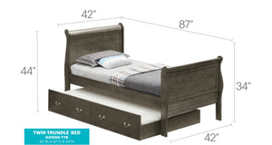 English Elm Charming Gray Twin Storage Bed – Stylish, Space-Saving Design With Built-In Storage For Small Rooms B078S00313