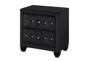 English Elm Encore Modern Style Tufted Upholstered Queen 4Pc Bedroom Set With Stylish Dresser & Nightstand B009S01705