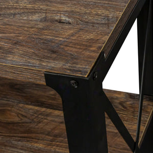 English Elm Tv Stand For Living Room & Bedroom - 80" Industrial Farmhouse Media Console With Open Shelves W331S00123-GIGA